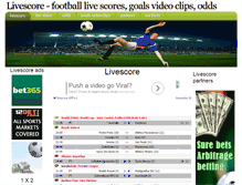 Tablet Screenshot of 11livescores.com